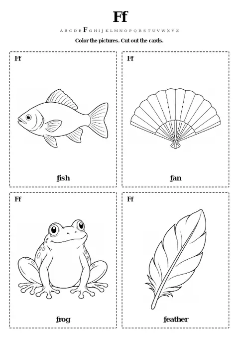 Ff Color and Cut Cards printable preview