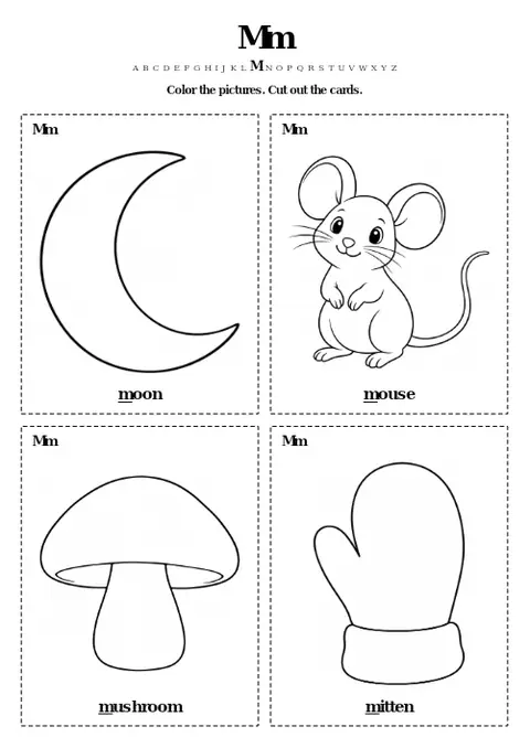 Mm Color and Cut Cards printable preview