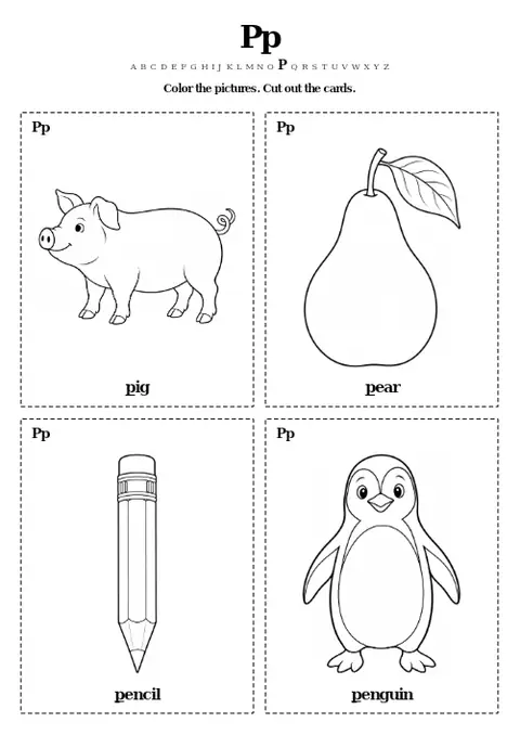 Pp Color and Cut Cards printable preview