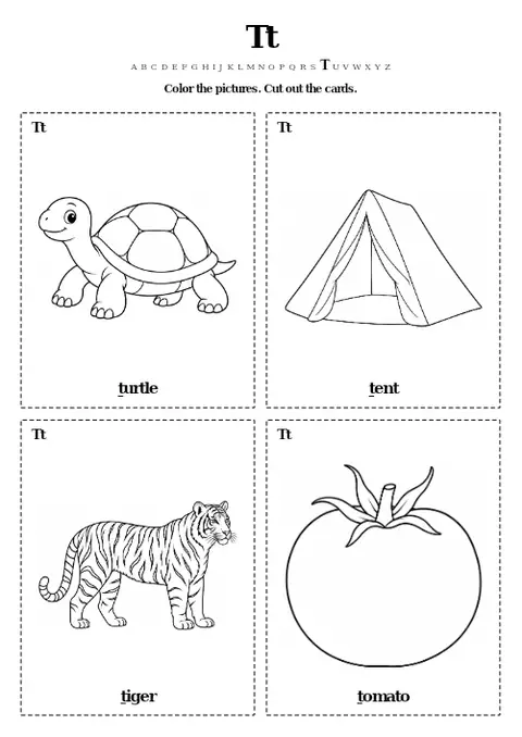 Tt Color and Cut Cards printable preview
