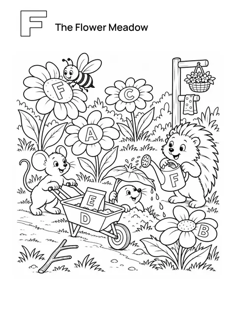 The Flower Meadow printable preview
