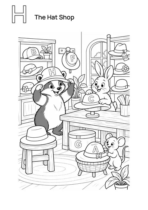 The Hat Shop printable preview
