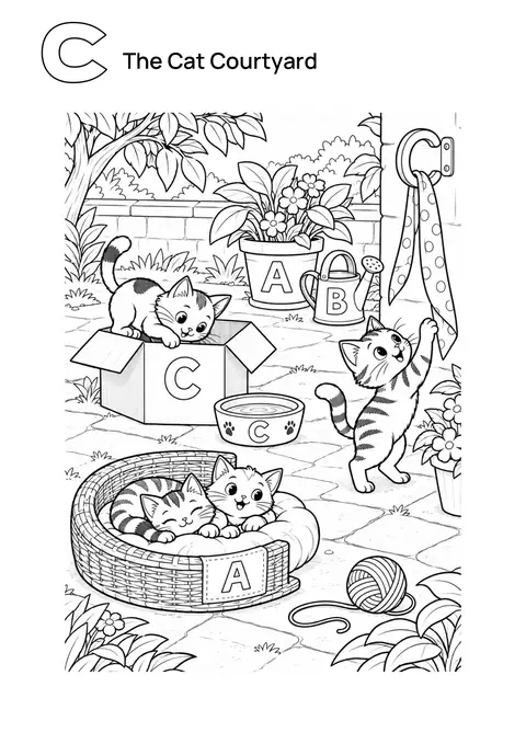 The Cat Courtyard printable preview