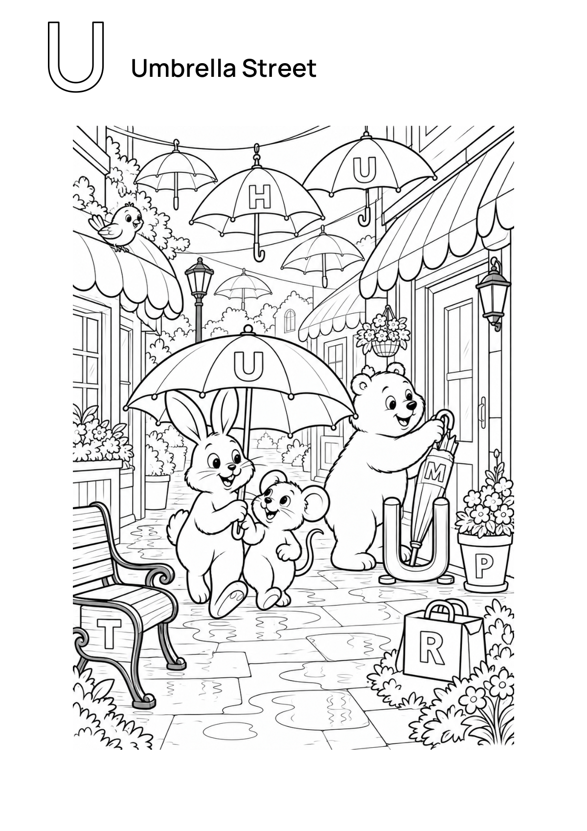 Umbrella Street printable preview