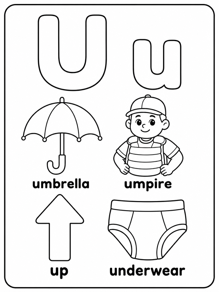 Letter U preview