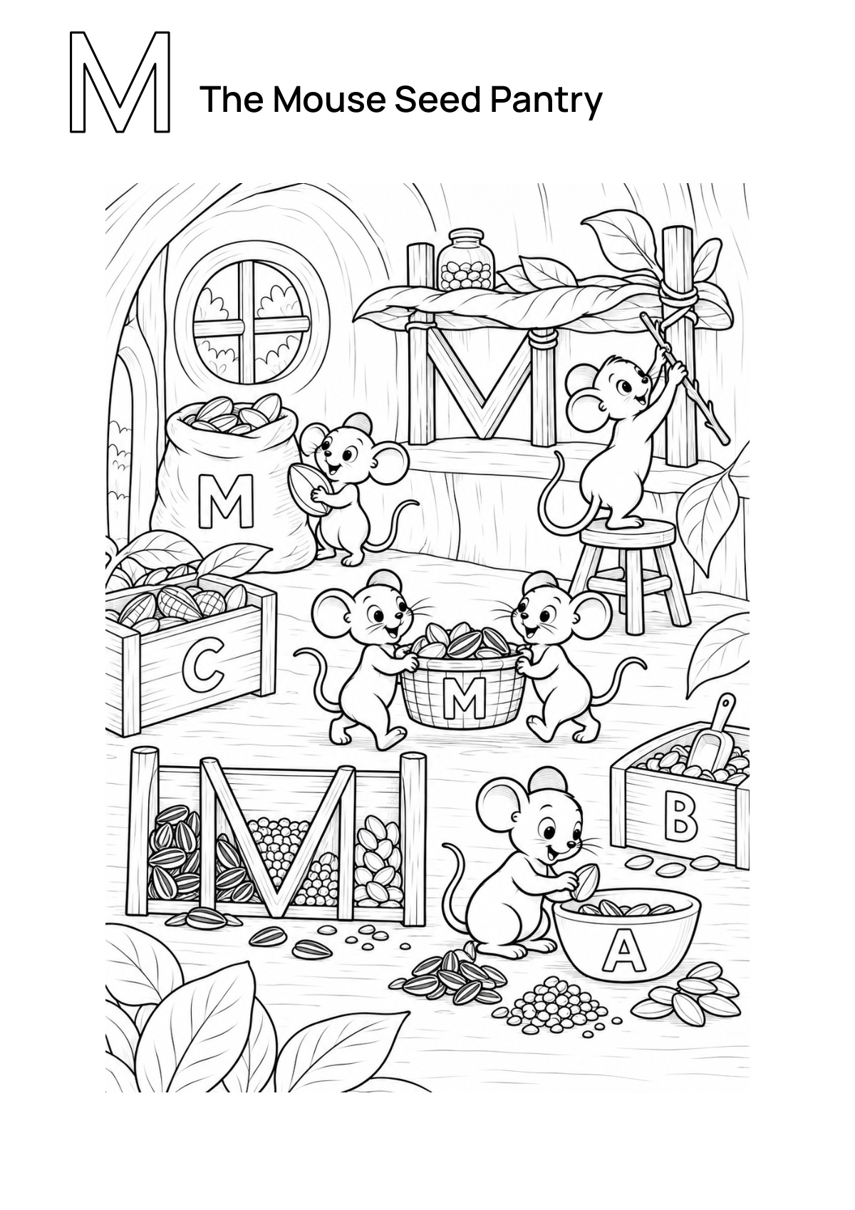 The Mouse Seed Pantry printable preview