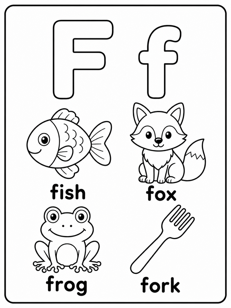 Letter F preview