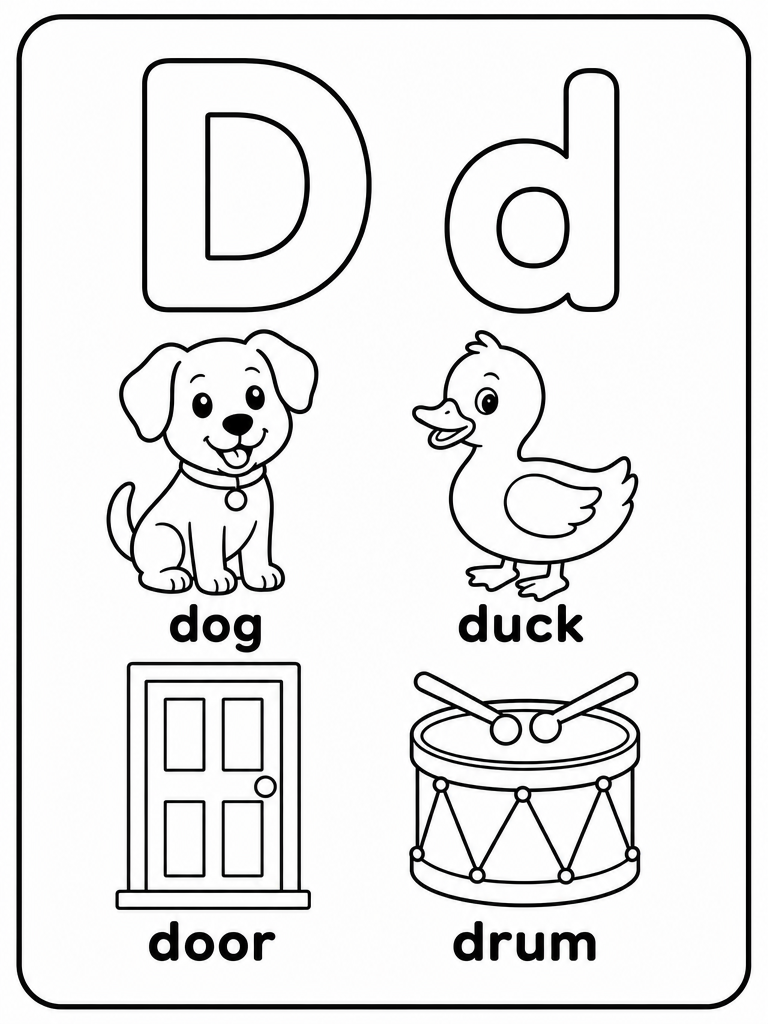 Letter D preview