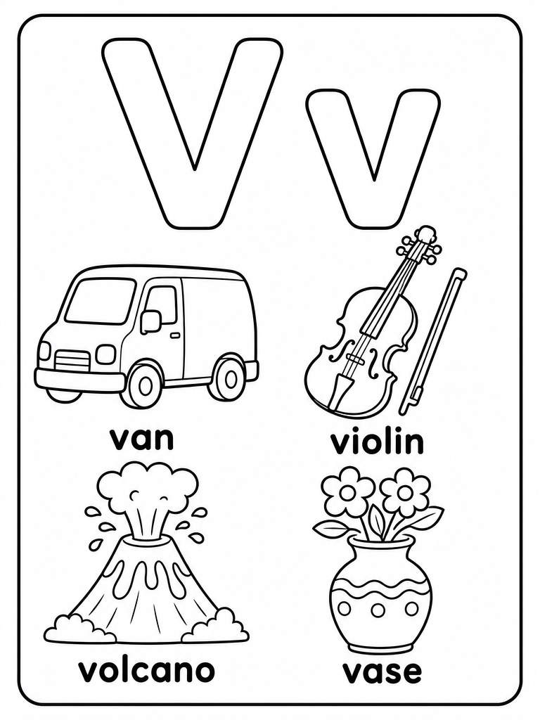 Letter V preview