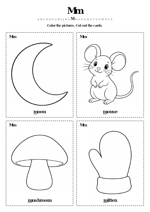 Mm Color and Cut Cards printable preview