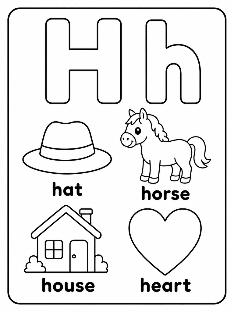 Letter H preview