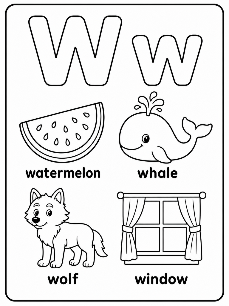 Letter W preview